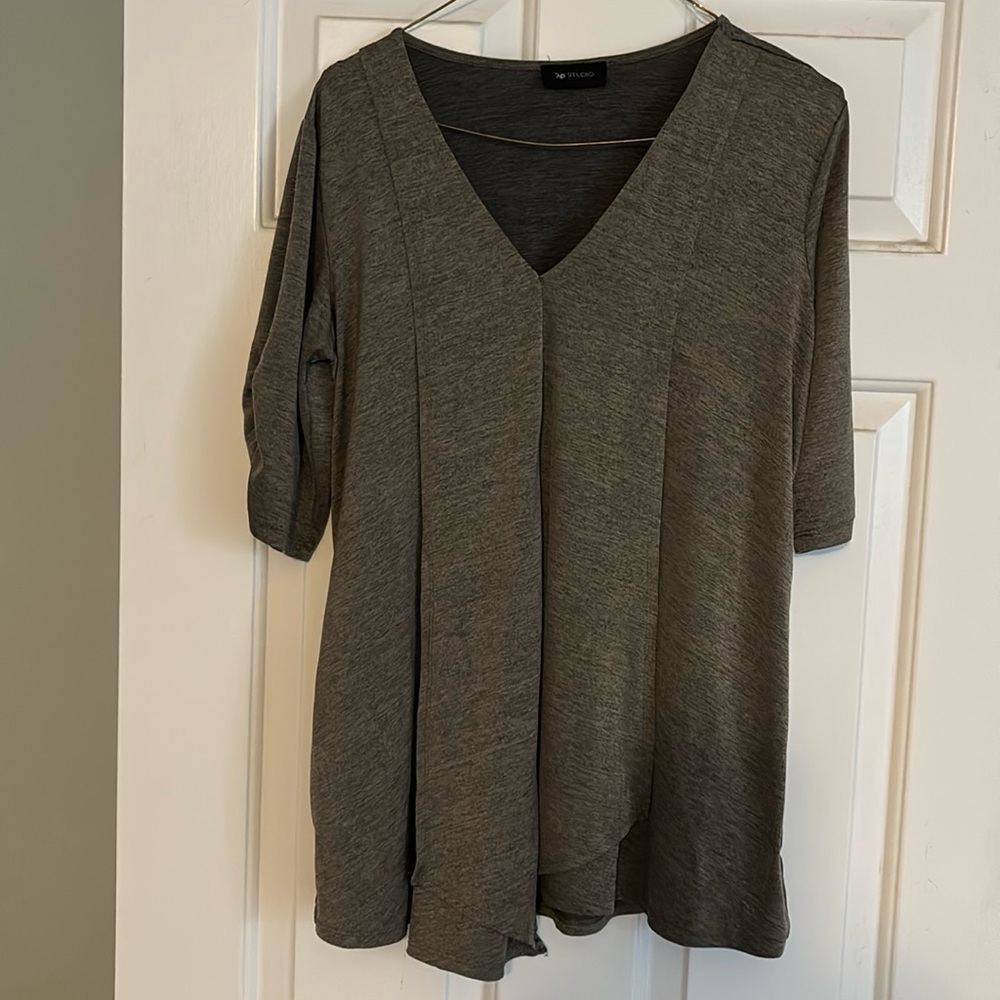 Grey drape top